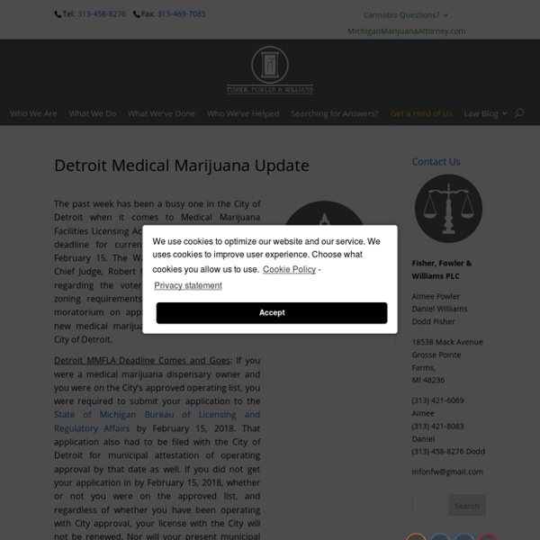 Detroit Medical Cannabis Update