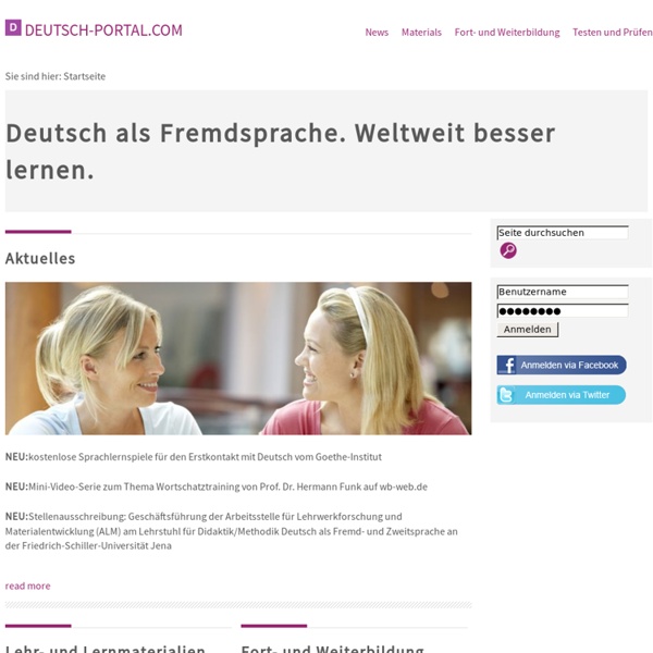 DEUTSCH-PORTAL.COM - Deutsch als Fremdsprache. Weltweit besser lernen.