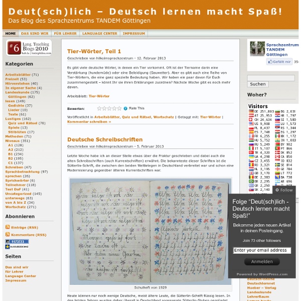 Deut(sch)lich – Deutsch lernen macht Spaß!