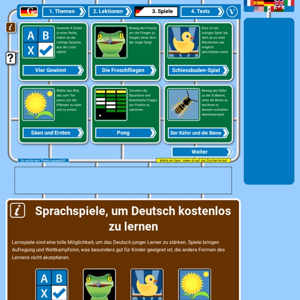 Deutsch Spiele - 10 gratis Spiele zum Lernen online + Wiederholung von Deutschgrundkenntnissen für Kinder