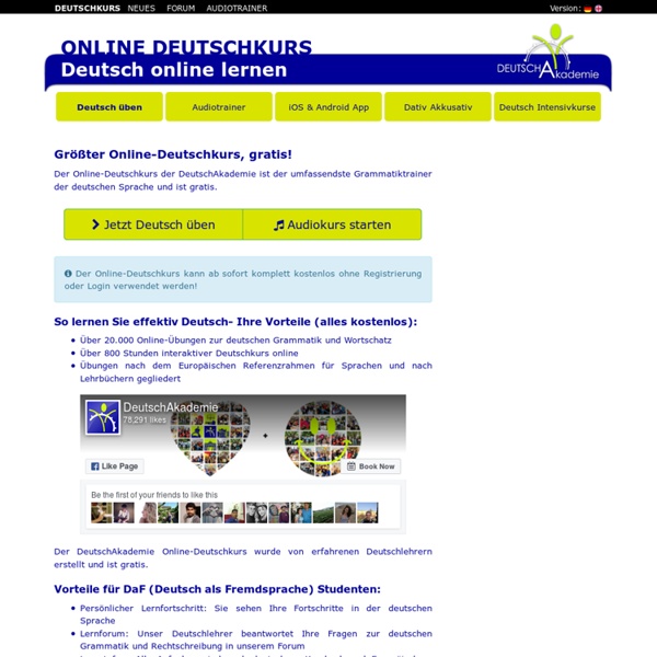 Gratis Online Deutschkurs - Online Deutsch lernen kostenlos