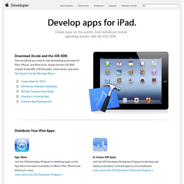 Developing apps for iPad