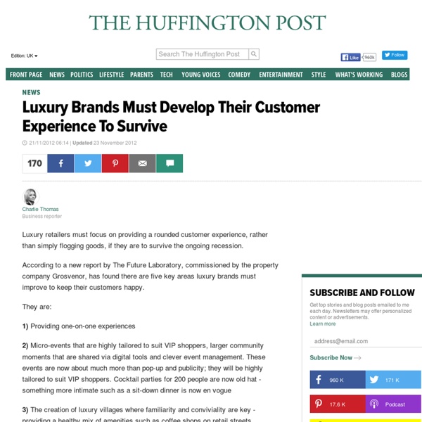 Luxury Brands Must Develop Their Customer Experience To Survive