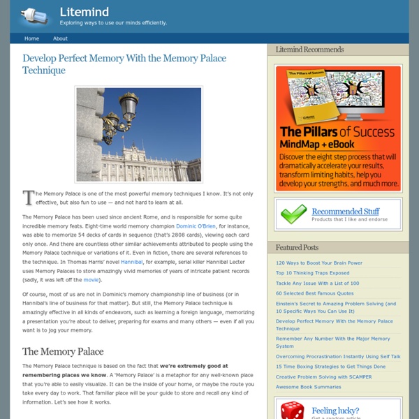 Develop Perfect Memory With the Memory Palace Technique - Litemind