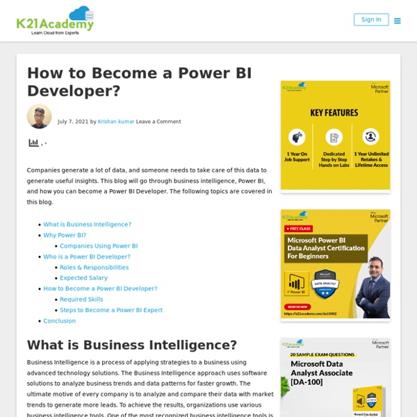 How to become a Power BI Developer?