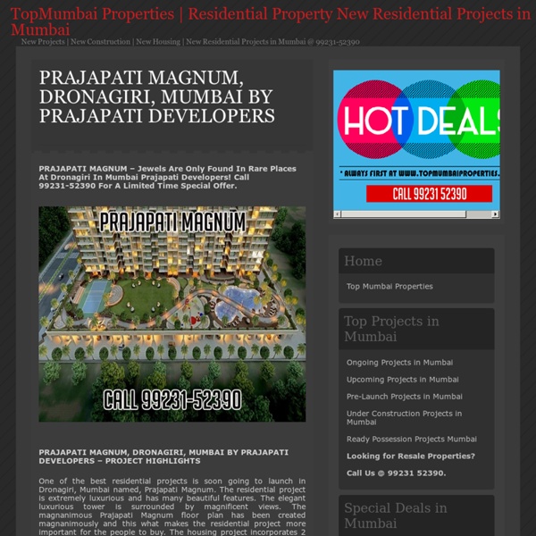 » PRAJAPATI MAGNUM, DRONAGIRI, MUMBAI BY PRAJAPATI DEVELOPERS - TopMumbai Properties