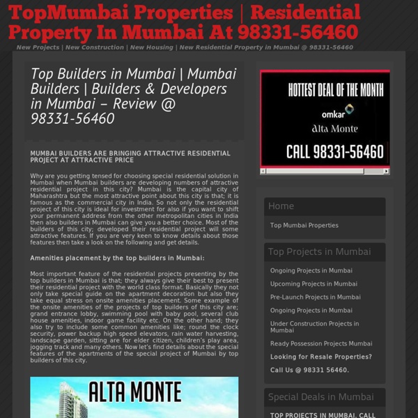 Builders And Developers In Mumbai