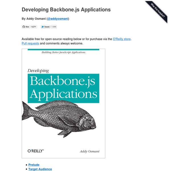 Developing Backbone.js Applications -