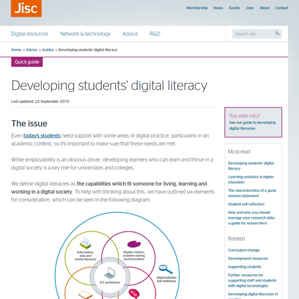 Developing students' digital literacy