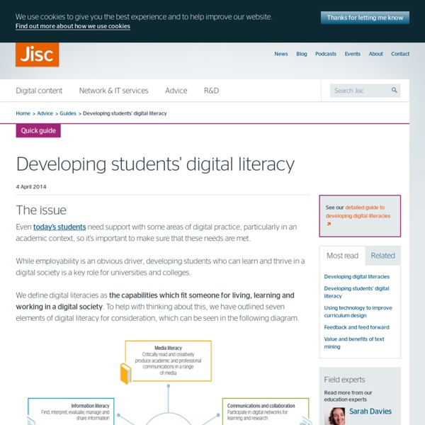 Developing students' digital literacy