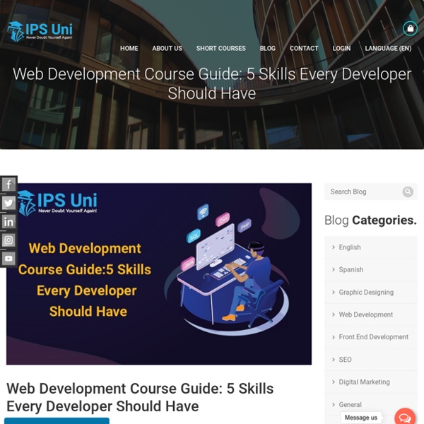 Web Development Course Guide: 5 Skills Every Developer Should Have