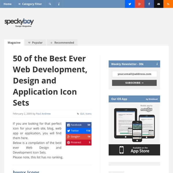 50 of the Best Ever Web Development, Design and Application Icon Sets