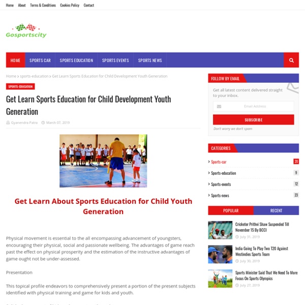 Get Learn Sports Education for Child Development Youth Generation