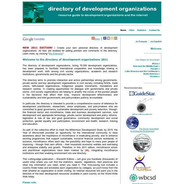 Directory of development organizations