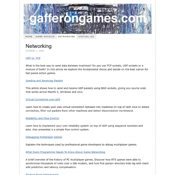 Game Development Tutorials – Networking for Game Programmers