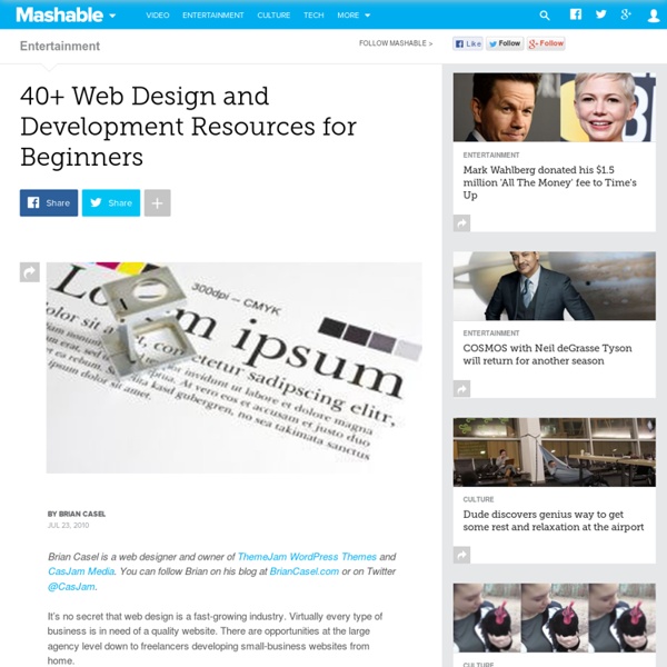 40+ Web Design and Development Resources for Beginners