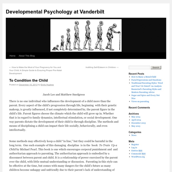 Developmental Psychology at Vanderbilt