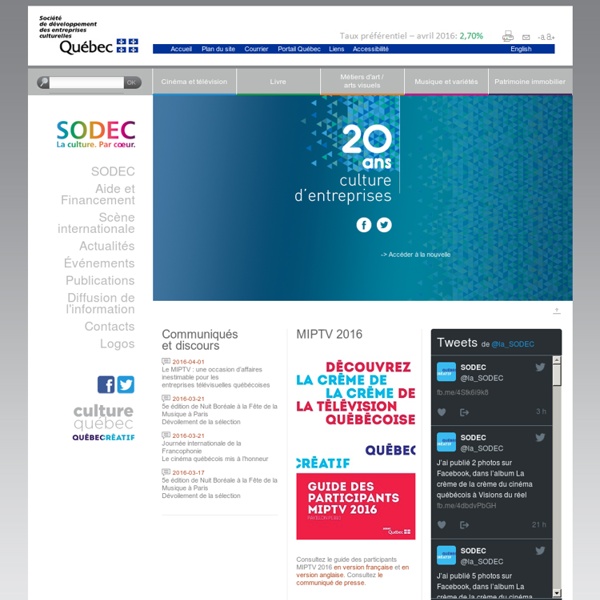 SODEC — Société de développement des entreprises culturelles