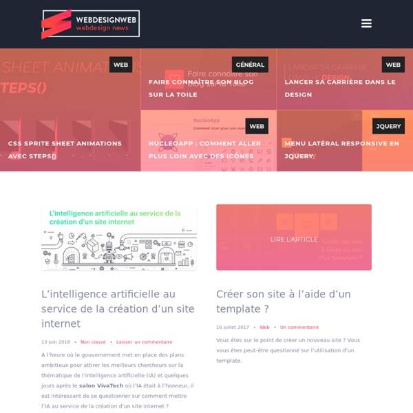 L'actualité du Web – Webdesign – Développement Web