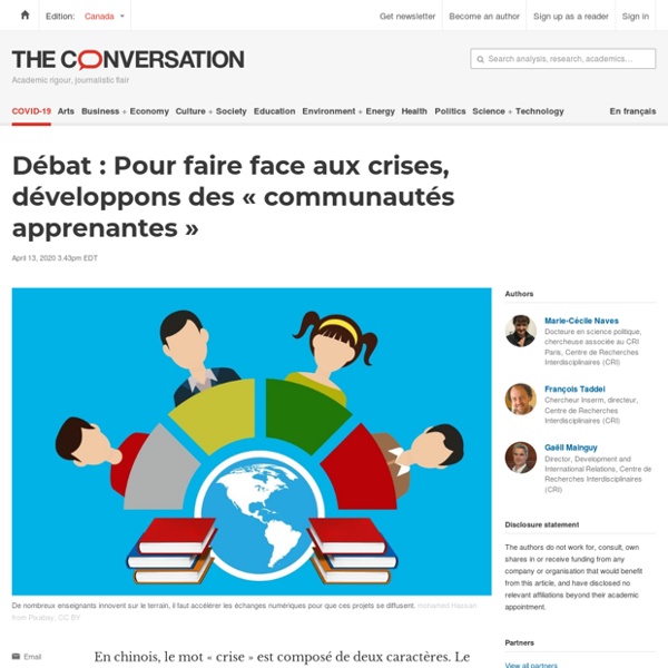 Débat : Pour faire face aux crises, développons des « communautés apprenantes »