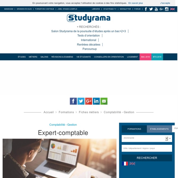 Devenir Expert-comptable - Fiche métier - Studyrama