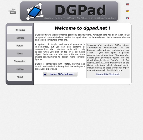 DGPad : application de géométrie dynamique