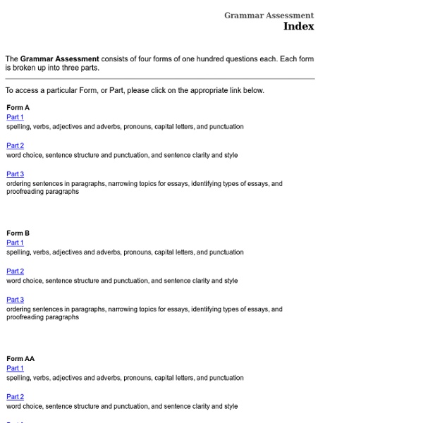 Diagnostic Test for Writers