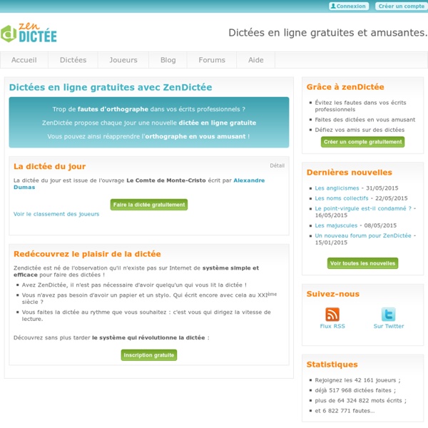 Dictées en ligne gratuites avec ZenDictée