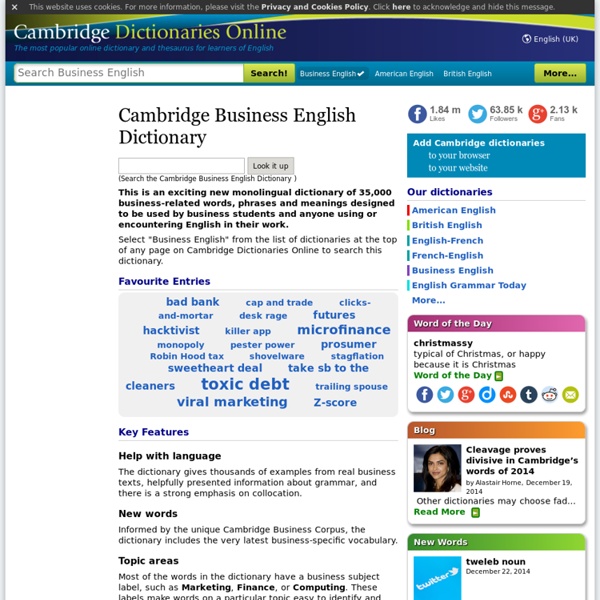 Home page for Business English Dictionary