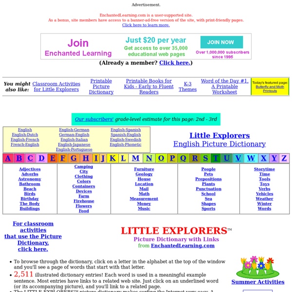 LITTLE EXPLORERS Picture Dictionary by EnchantedLearning.com