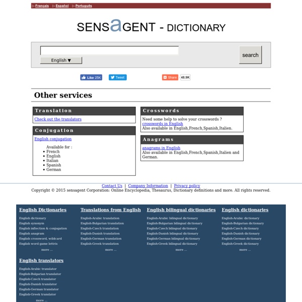 Sensagent - dictionary and translator : dictionnaires multilingues et traducteurs