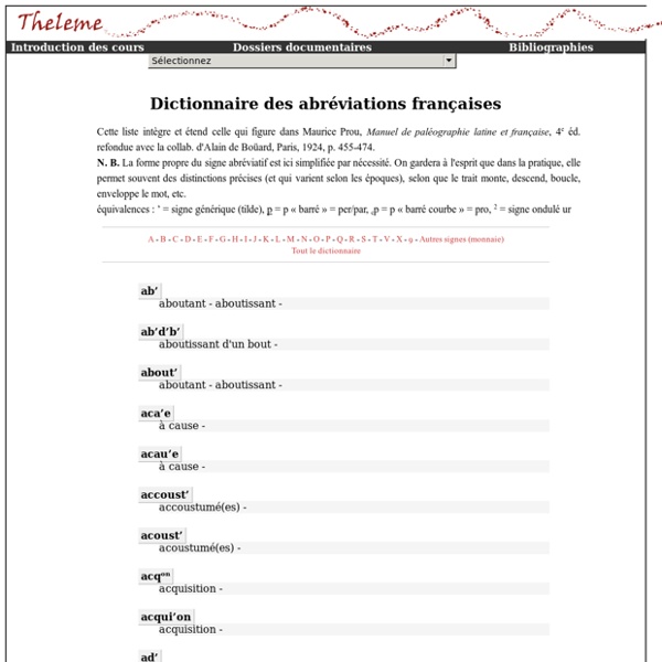 Dictionnaire des abréviations françaises