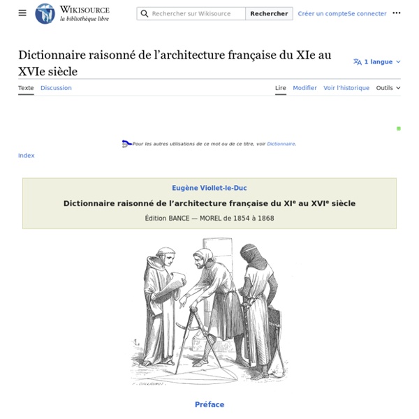 Dictionnaire raisonné de l’architecture française du XIe au XVIe siècle