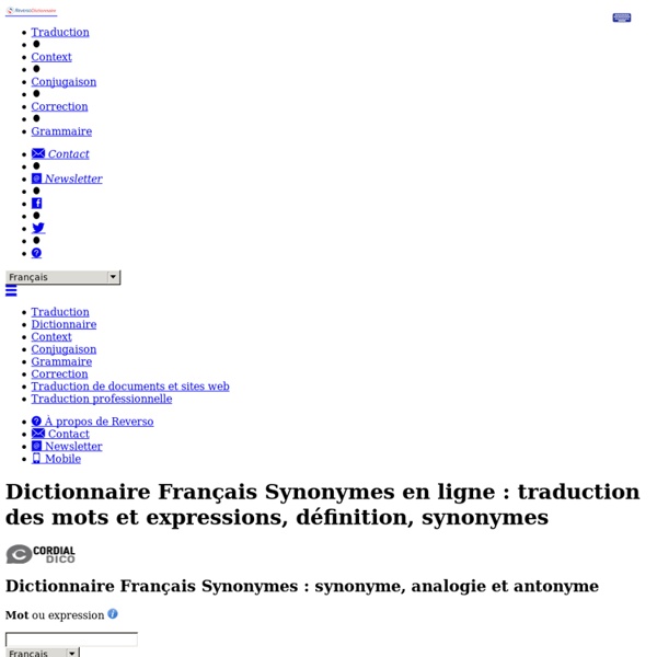 Synonymes français, dictionnaire