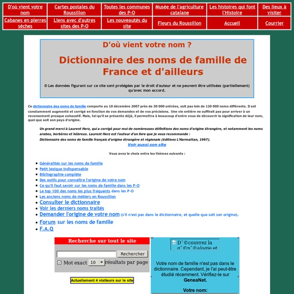 Dictionnaire des noms de famille