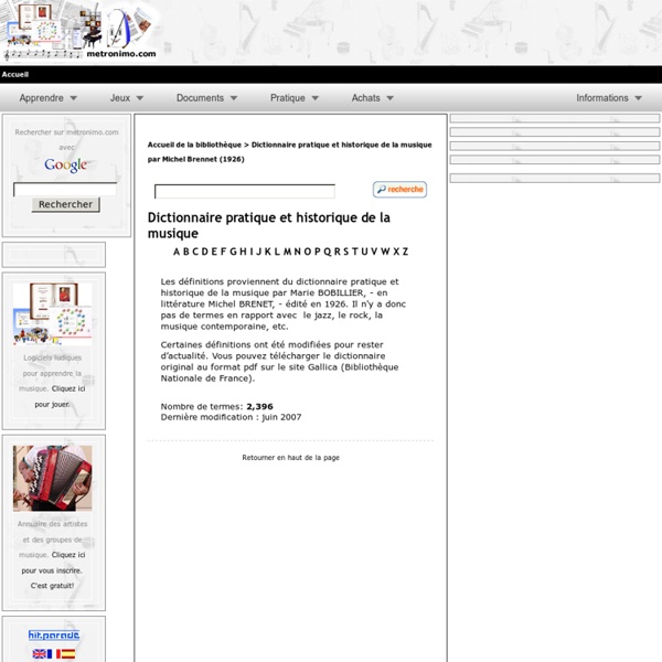 Dictionnaire pratique et historique de la musique