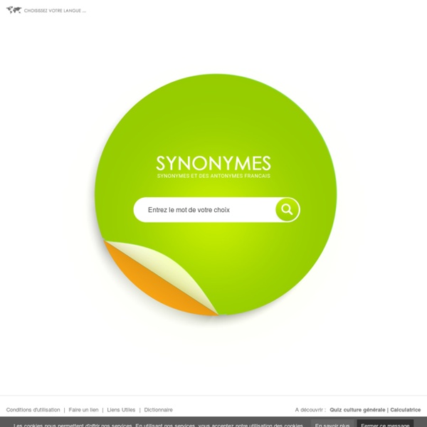Dictionnaire des synonymes & antonymes