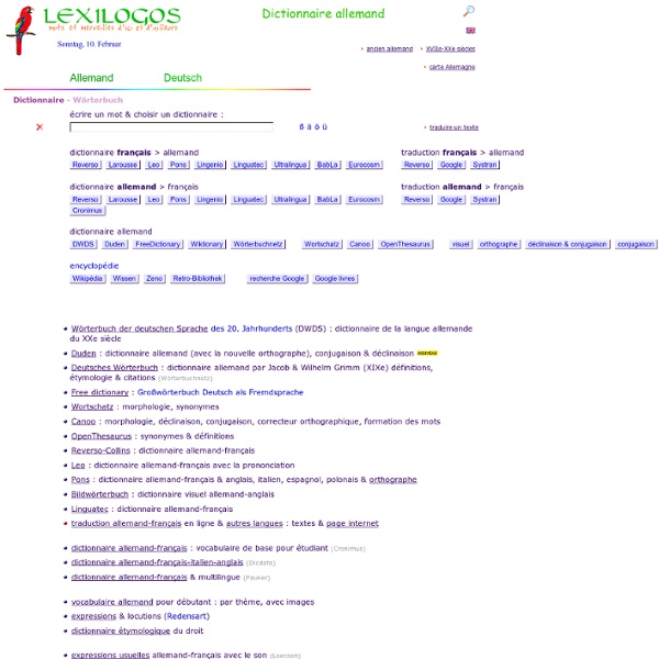 Dictionnaire Allemand Francais Traduction En Ligne Pearltrees