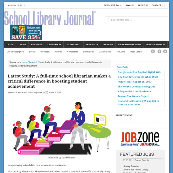 Latest Study: A full-time school librarian makes a critical difference in boosting student achievement