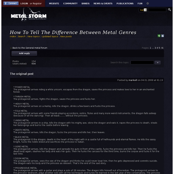 How To Tell The Difference Between Metal Genres