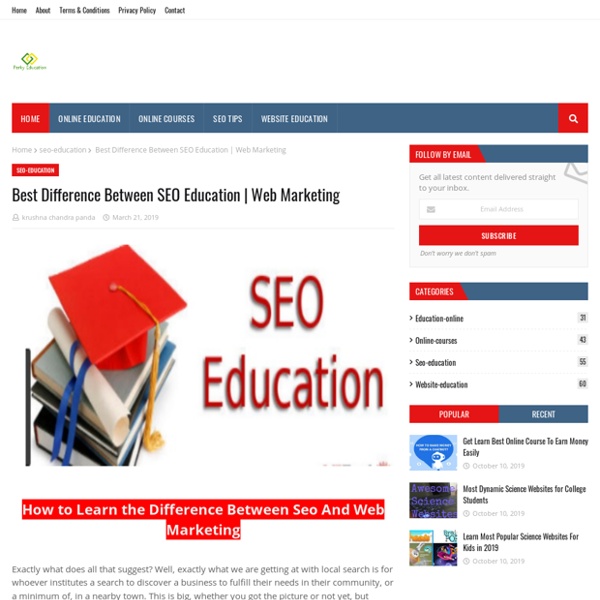 Best Difference Between SEO Education