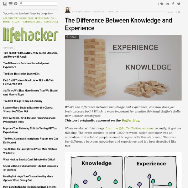 The Difference Between Knowledge and Experience