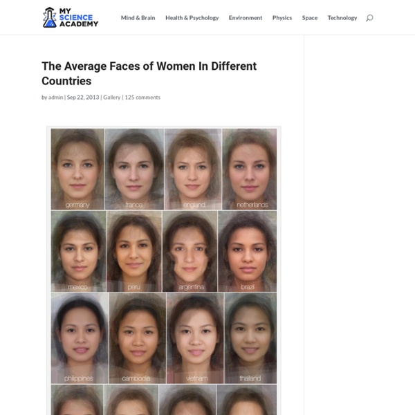The Average Women Faces In Different Countries