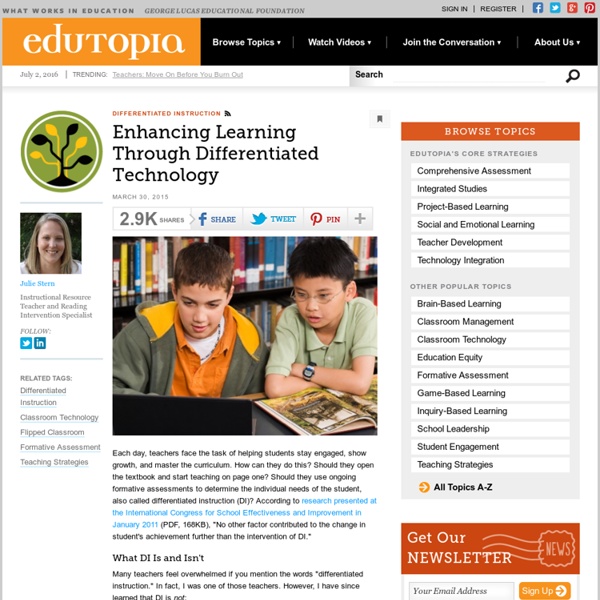 Enhancing Learning Through Differentiated Technology
