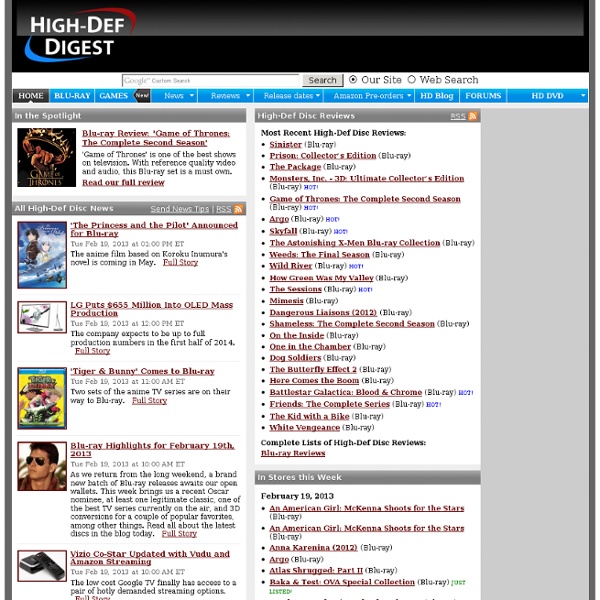 Blu-ray & HD DVD News and Reviews in High Definition