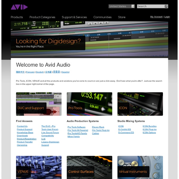Digidesign is now Avid Audio - home of Pro Tools, VENUE, ICON, and Mbox