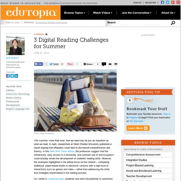 3 Digital Reading Challenges for Summer