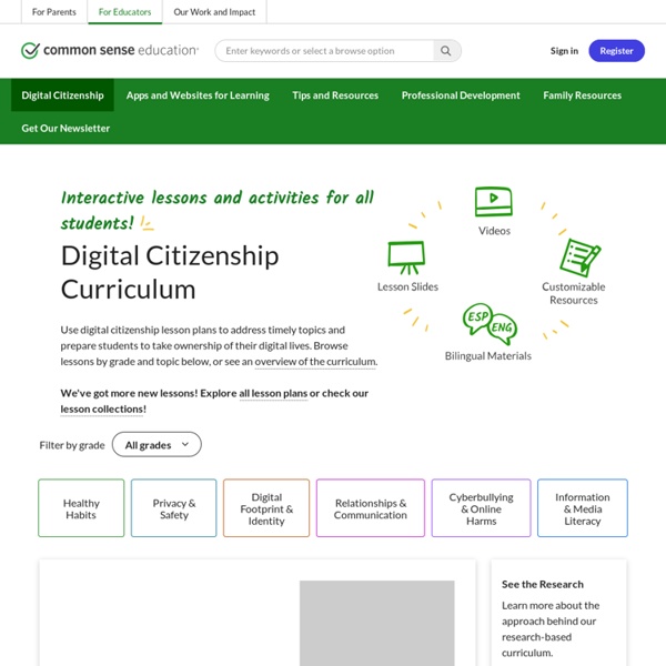 Scope & Sequence Common Sense K12 Digital Citizenship Curriculum