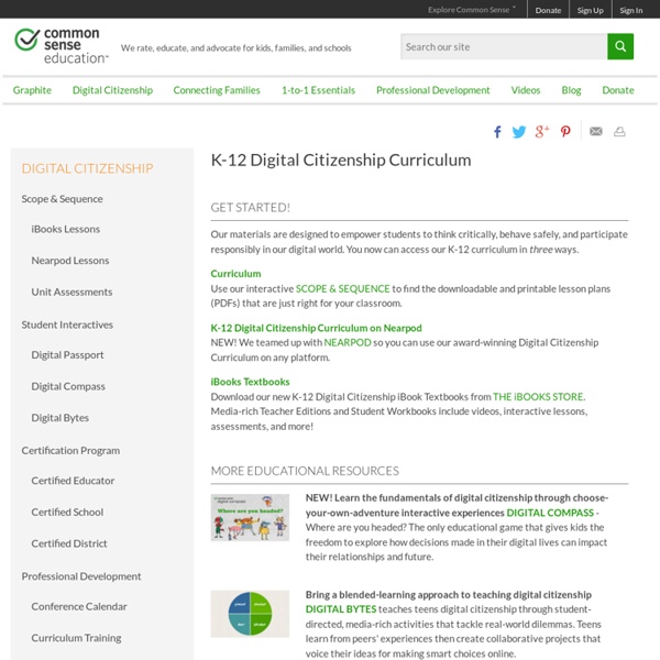 K12 Digital Citizenship Curriculum Pearltrees