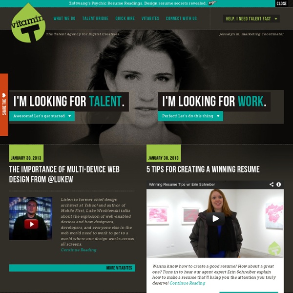 Vitamin T : The talent agency for digital creatives